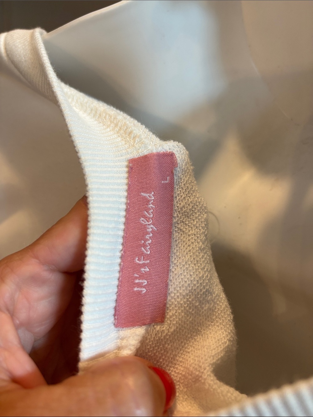 JJ’s Fairyland White Ruffle Front Sweatshirt L Romantic. Sweetheart - Picture 5 of 5